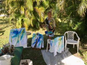 March in Florida, painting shirts